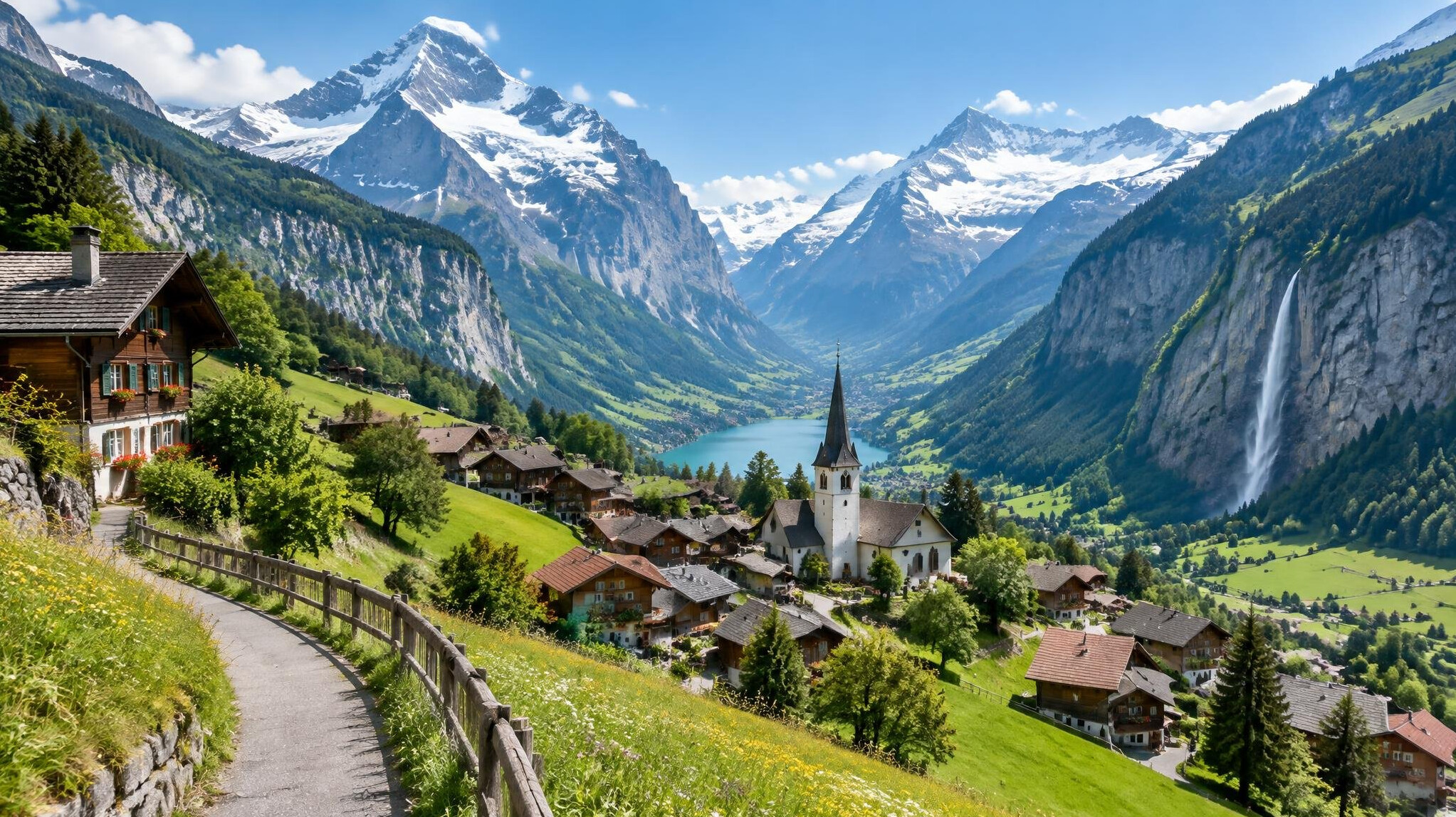 swiss alps landscape
