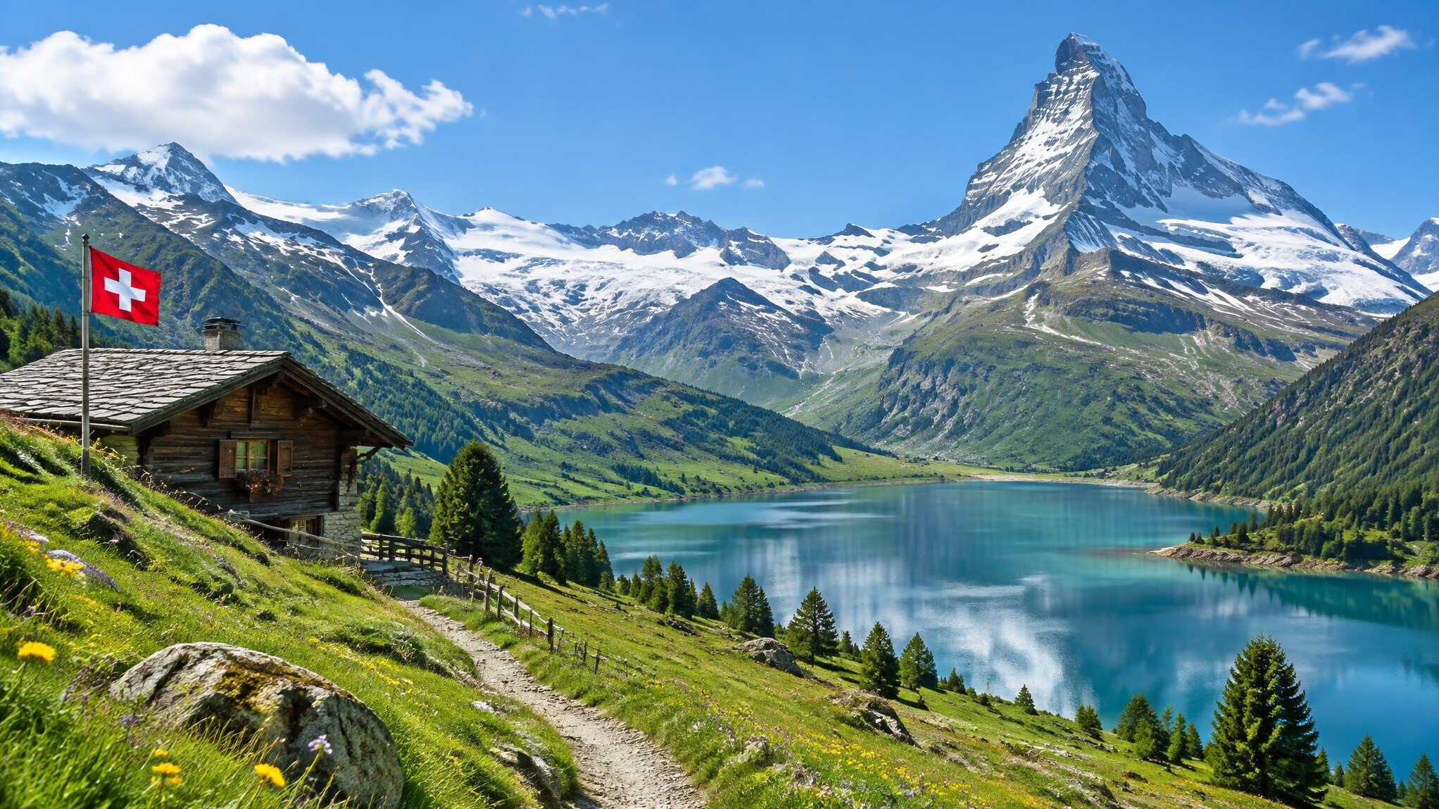 swiss mountain landscape