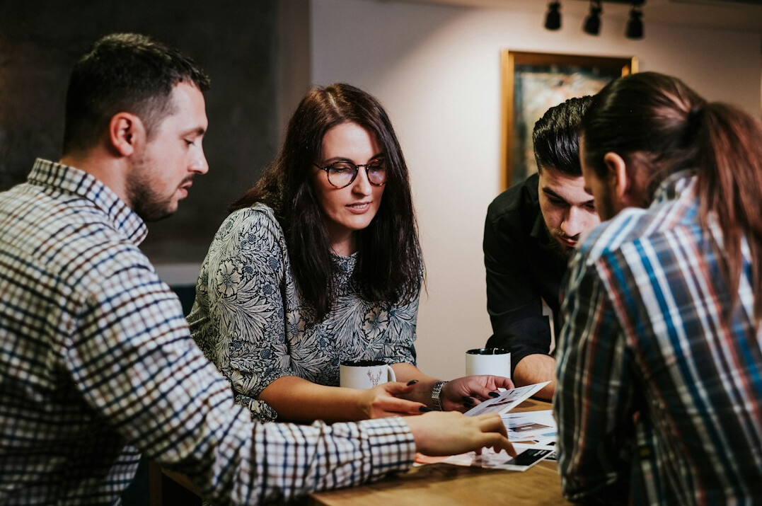 group of executives in meeting